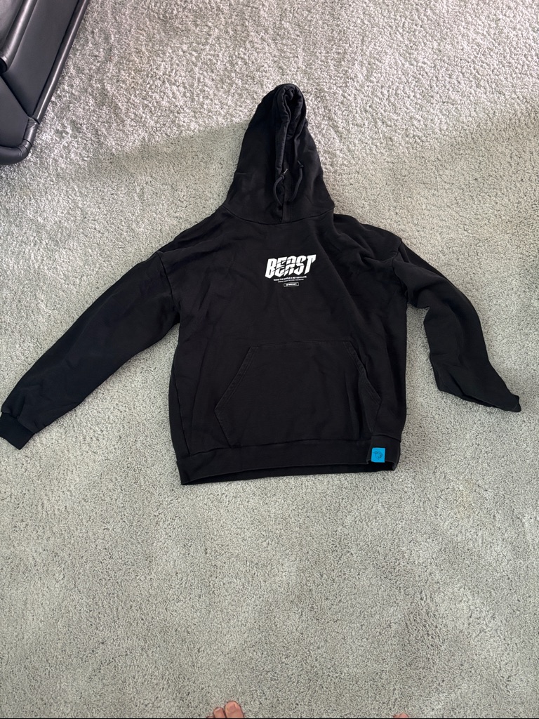 Black Mr Beast Beast Logo Hoodie Black Mr Beast Beast Logo Hoodie